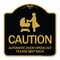 Signmission Caution Automatic Door Opens Out Please Step Back W/ Graphic Alum Sign, 18" x 18", BG-1818-24287 A-DES-BG-1818-24287 - alternate 1